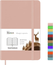 Notebook Journal, Lined Leather Hard Cover,100Gsm Thick Paper with Inner Pock...