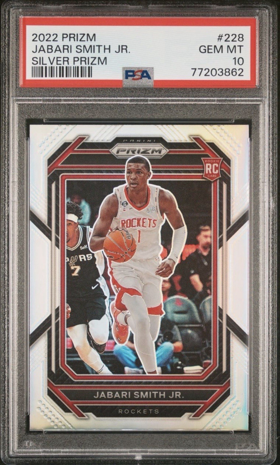 Jabari Smith Jr Rockets Rookie - 2022-23 Panini Prizm #228 Silver PSA 10