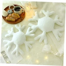  2 Pcs Snowflake Pillow Christmas Decorative Throw Pillows Decorative Winter 