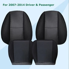 Driver + Passenger Cloth Replacement Seat Cover Black For 2007-2013 GMC Sierra
