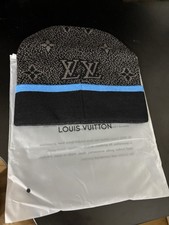 Louis Vuitton Mens Damier Heritage Beanie Bla...