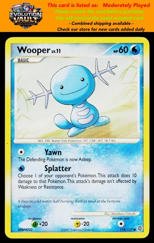 Secret Wonders #118/132 Wooper (MP) - Picture 1 of 2