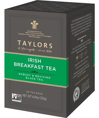 Taylors Irish Breakfast Tea 50 Tea Bags Strong Assam East African Blend
