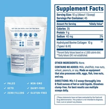 NativePath Collagen Peptides Powder, Hydrolyzed, Type 1 & 3, 45 Servings