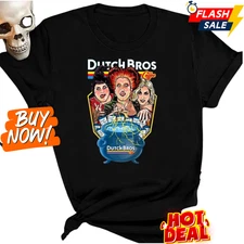Hocus Pocus Dutch Bros Coffee Shirt Halloween T Shirt Witches Graphic Tee S-5XL