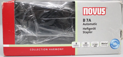 Novus B 7A Komfort Heftgerät 30 Blatt Heftleistung, Automatik-Funktion schwarz