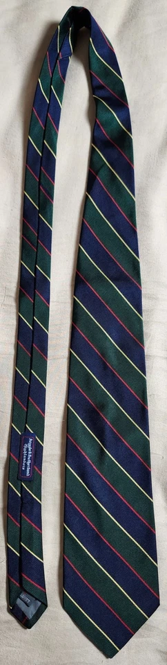 VTG Robert Talbott Nordstrom Green Blue Silk Handmade in USA - Image 2 of 4