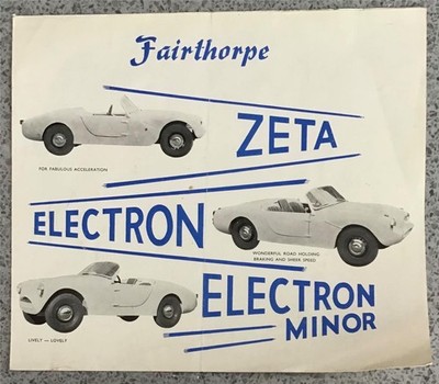 FAIRTHORPE Electrons & Zeta Car Sales Specification Brochure Undated