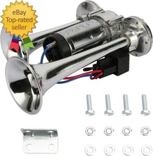 600DB Super Loud Dual Electric Air Horns Kit for Vehicles with Compressor