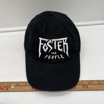 Foster The People Baseball Hat Cap Men's Black Adj Hook Loop Vented Adjustable