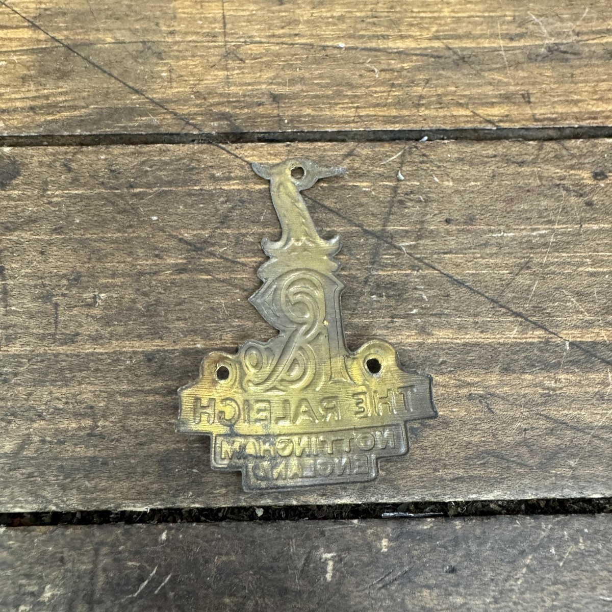 RALEIGH – insigne de tête en laiton de qualité supérieure, emblème pour vélo vintage Raleigh NOS - France