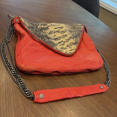 Boyy Slash Red Bag In Python Leather With Silver Hardware See Pictures!