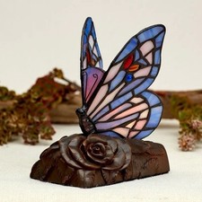 LED Purple Butterfly Lamp Cremation Keepsake