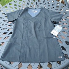 Grey s Anatomy by Barco Scrub Top Women s Small Black Spandex Stretch