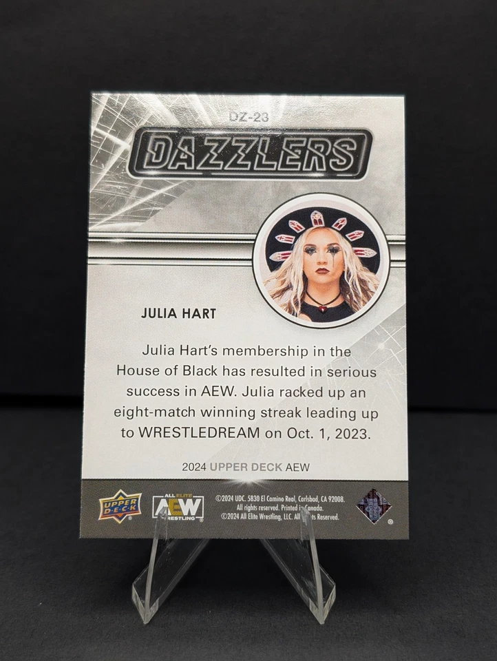 2024 Upper Deck AEW Julia Hart Green Dazzlers  - Image 2 of 2