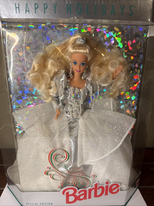 1992 Happy Holidays Barbie Doll Special Edition Mattel #1429 Damaged Box