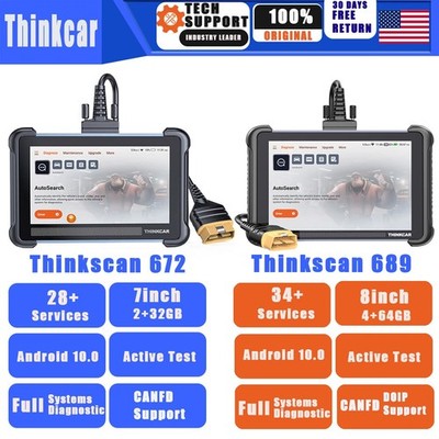 ThinkScan 672/689 Car Full System Diagnostic Tool Bidirectional OBD2 Scanner US