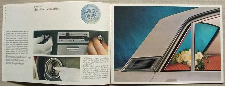 FORD CORSAIR V4 & V4 GT Car Sales Brochure 1967 #153447/6610/60M/DOM - Image 3 of 4