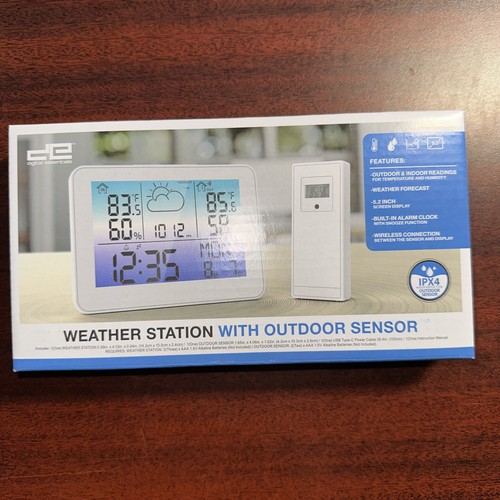 Digital Essentials WEATHER STATION w/OUTDOOR SENSOR #SA-0201 - Picture 1 of 4