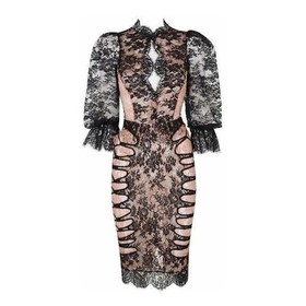 AGENT PROVOCATEUR SOIREE CELESTINE BLACK/PEACH SHIRT UK12/US6-8/IT44 RARE!&pound;1,295