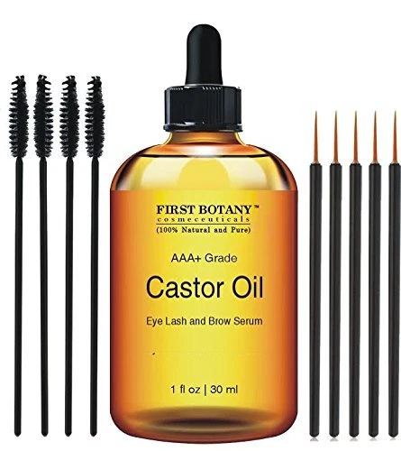 100% Pure Organic Castor Oil Hexane free for Eyelashes, Hair, Face and Skin 1 Oz