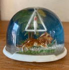 Vintage Lion with Parrot on Swing Snowdome Snowglobe