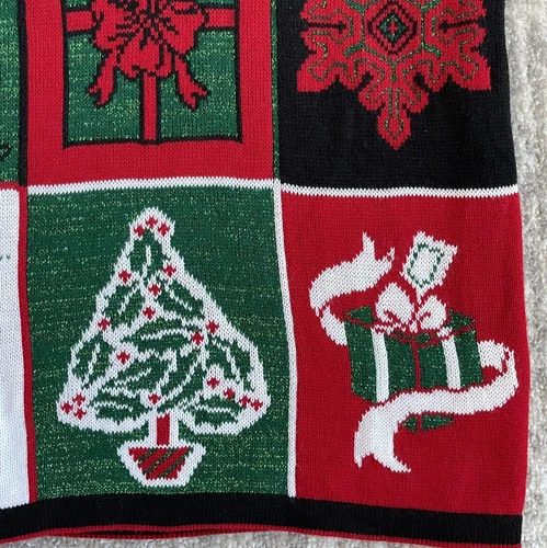 NWT Nutcracker Women's Ugly Christmas Sweater Size L Pullover Acrylic Black Red