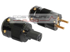 CONNETTORE VDE IEC + SHUKO OTTONE HIGH QUALITY presa volante tripolare IEC AUDIO
