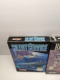 Kings Of The Beach & Silent Service NES Nintendo ULTRA W/BOXES LOOK 2 GAMES! 