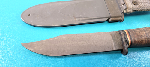 Fine WWII Original RH-35 PAL USN Mark 1 Combat Knife + US Navy Sheath 2nd Var B9 - Picture 5 of 12