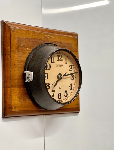 Ancienne Horloge Murale Maritime Seiko Esclave Nautique