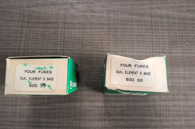 Lot Of 4 (1 Box) Littelfuse S00 30 Dual Element S Base 30 amp Brand New in Box!