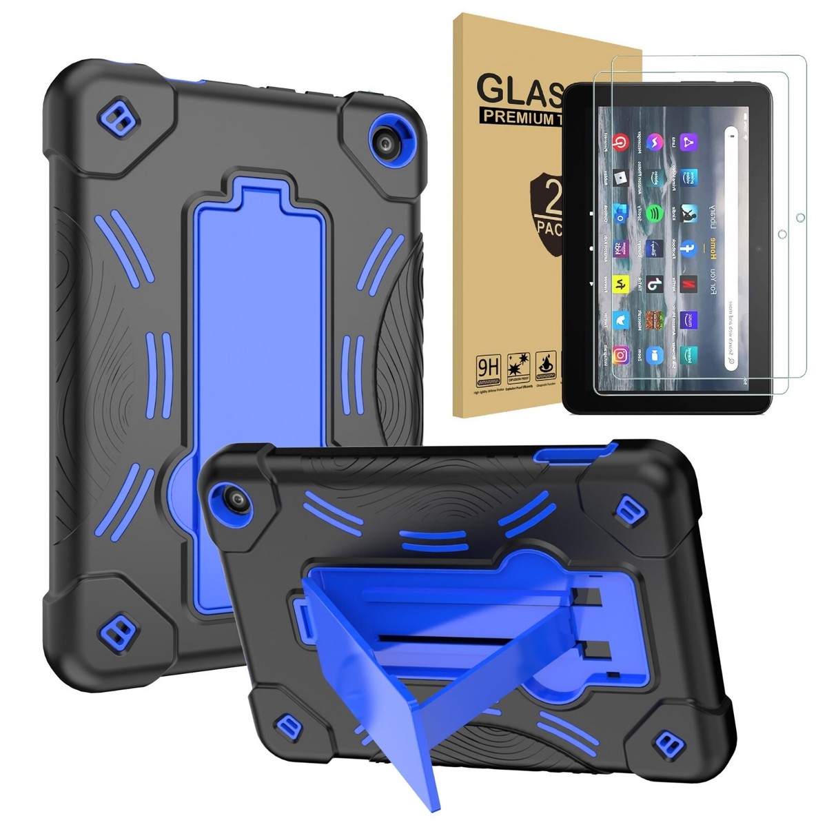 Custodia Ibrida + Vetro Temperato Per Amazon Fire 7 12a Gen (2022) – Antiurto