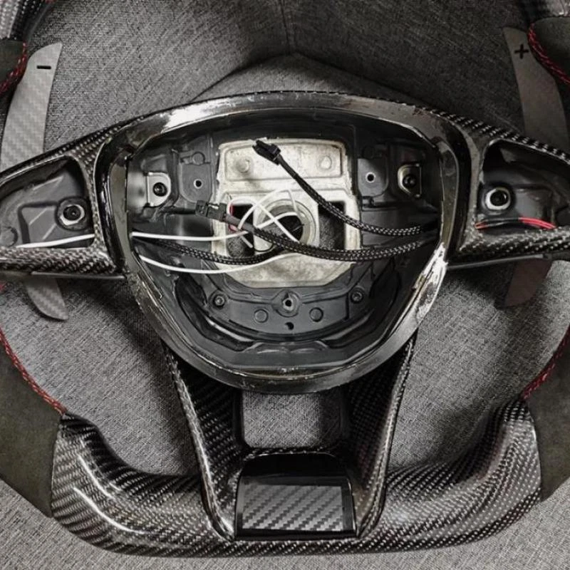 Volante de fibra de carbono LED AMG Fit Mercedes-Benz C43 C63 E43 E63 S63 S65 Foto 2 de 4