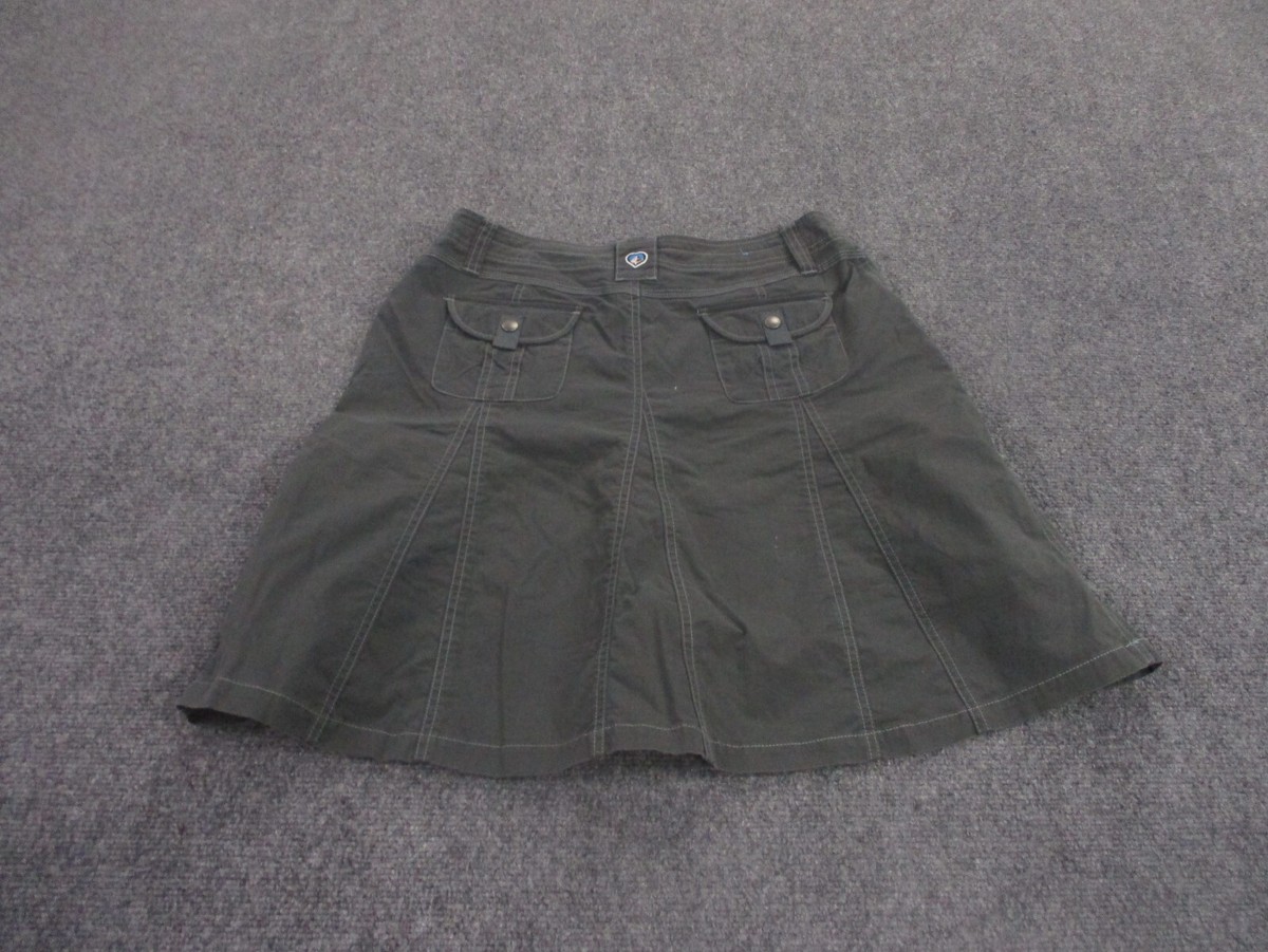 Kuhl Jupe Femme Gris Moyen A-ligne Taille Élastique Stretch