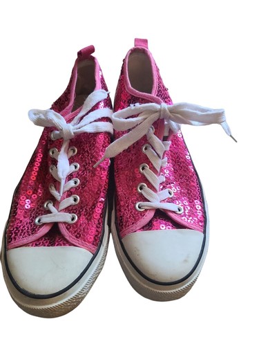 pink sequin sneakers