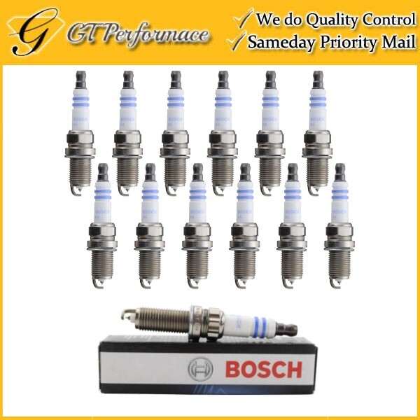 Genuine BOSCH Iridium Spark Plugs FR7KI332S 12PCS Set for Maybach/ Mercedes-Benz