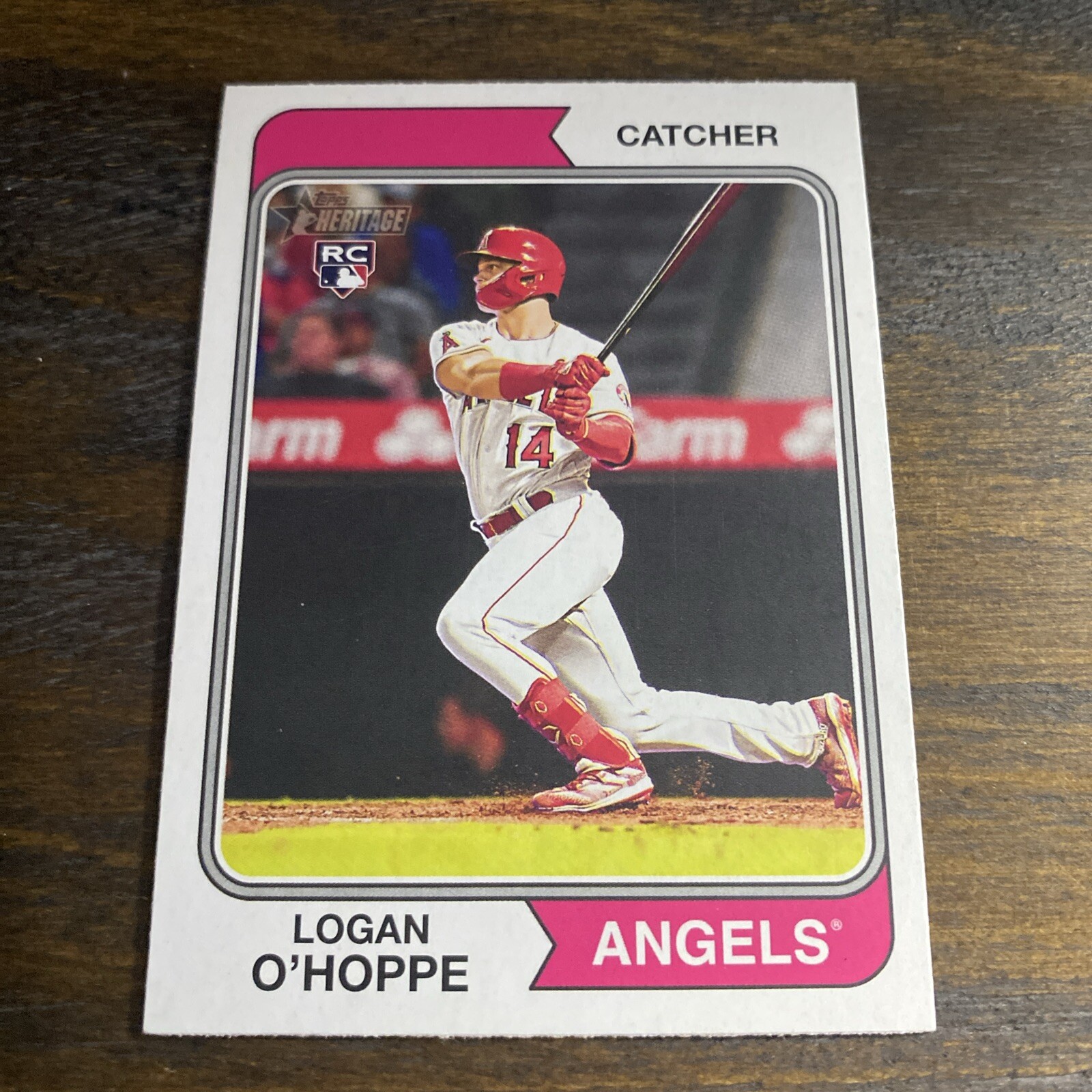 2023 Topps Heritage #318 LOGAN O'HOPPE RC Los Angeles Angels Rookie Card