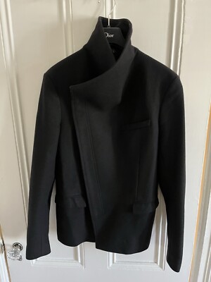 Rare AW09 DIOR HOMME ASYMMETRICAL COLLARED BLAZER EU46, Slimane