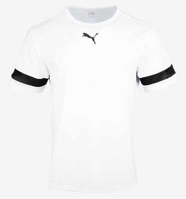 Puma Herren Team RISE T-Shirts Athletic Weiß Running Tee Top Trikot Shirt 704...