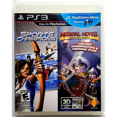 No Game, Box Only - Sports Champions + Medieval Moves - Sony Playstation 3