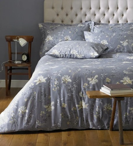 100% Egyptian Cotton Duvet Cover Set Floral Bird Design Single Size Bedding Set - Picture 4 of 11