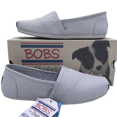 BOBS for Skechers memory foam arc pillow casual slip ons gray shoes Size 7.5