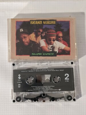 Nubians Slowdown Audio Kassette Elektra 1991 Lord Jamar Sadat X Alamo