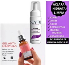Gel Anti Manchas 25ml  espuma limpiadora natural 150ml , Duo Aclarador