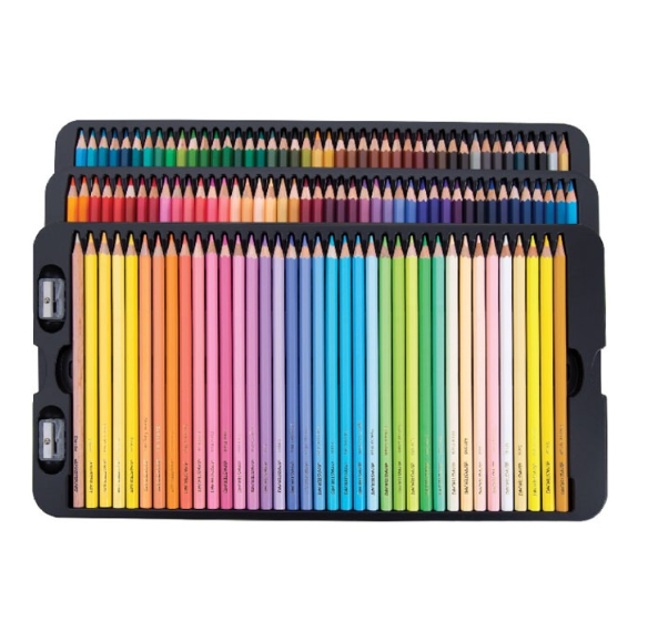 Set 124 Colors Master Art Colored Pencils Box Coloring Drawing Art