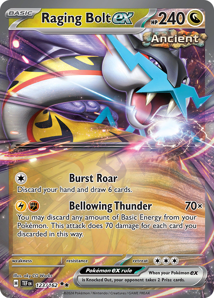 Raging Bolt ex 123/162 - Temporal Forces - Pokemon TCG - Double Rare