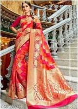 Women's Jacquard Saree With Running Blouse Piece
