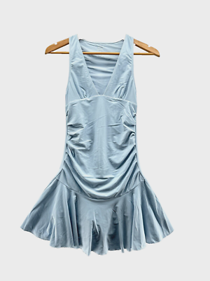Blackbough x Brooke Monk Swim Dress Size S Alice Heavenly Blue Plunge V  Neck | eBay
