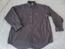 Vintage 90S Carhartt Gray Canvas Shop Workshirt USA Made Large See Photos